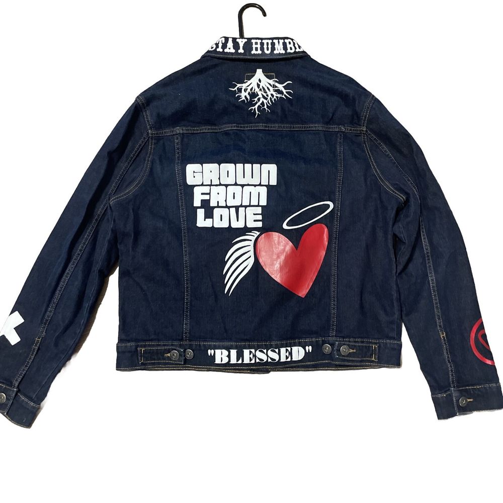 NEW Goodfellow & Co Mens Jacket LARGE L Dark Wash Indigo Blue Jean Denim ❤️